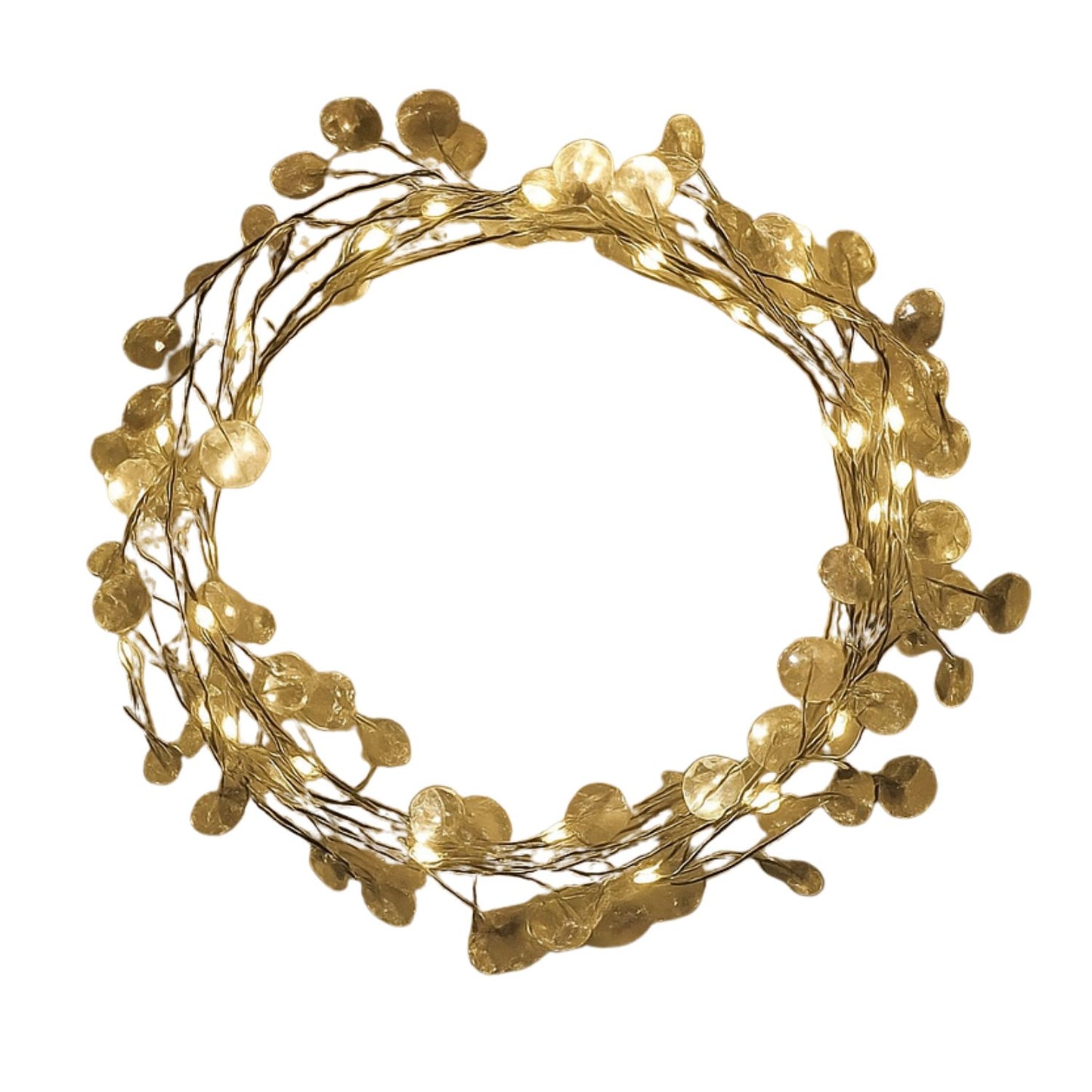 Elegani 40 LED Crystal Gemstone Fairy Lights – 16ft Silver Wire String Lights with 97 Clear Crystals – Warm White Glow for Bedroom, Nursery, Party, Wedding & Holiday Decor